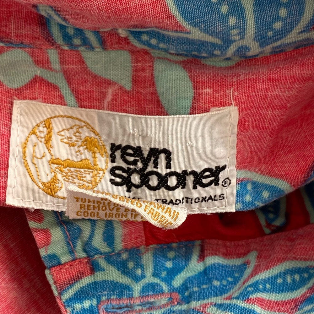 Reyn Spooner Vintage Pink Blue Reyn Spooner Lahaina Sailor Short Sleeve Shirt - Picture 6 of 8